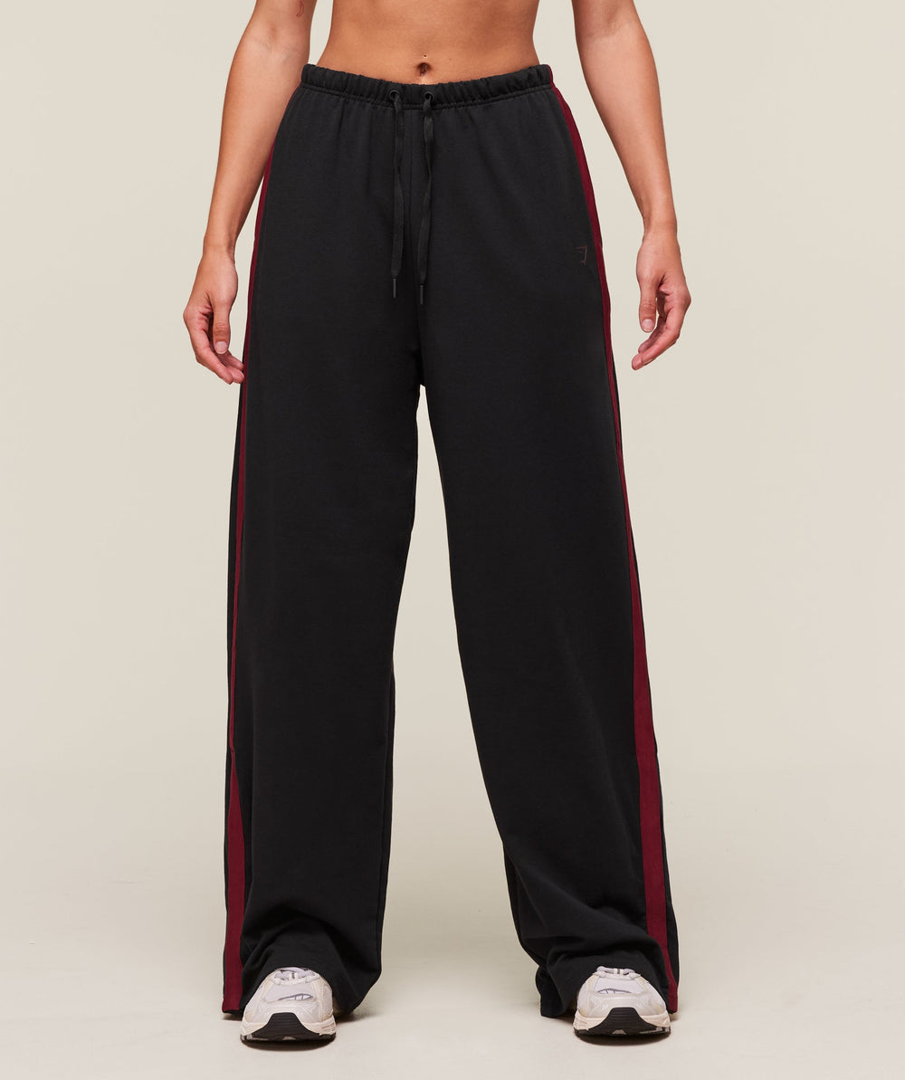 Retro Stripe Snap Pant - Black/Sets Red