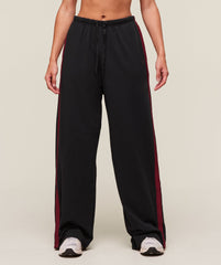 Retro Stripe Snap Pant - Black/Sets Red