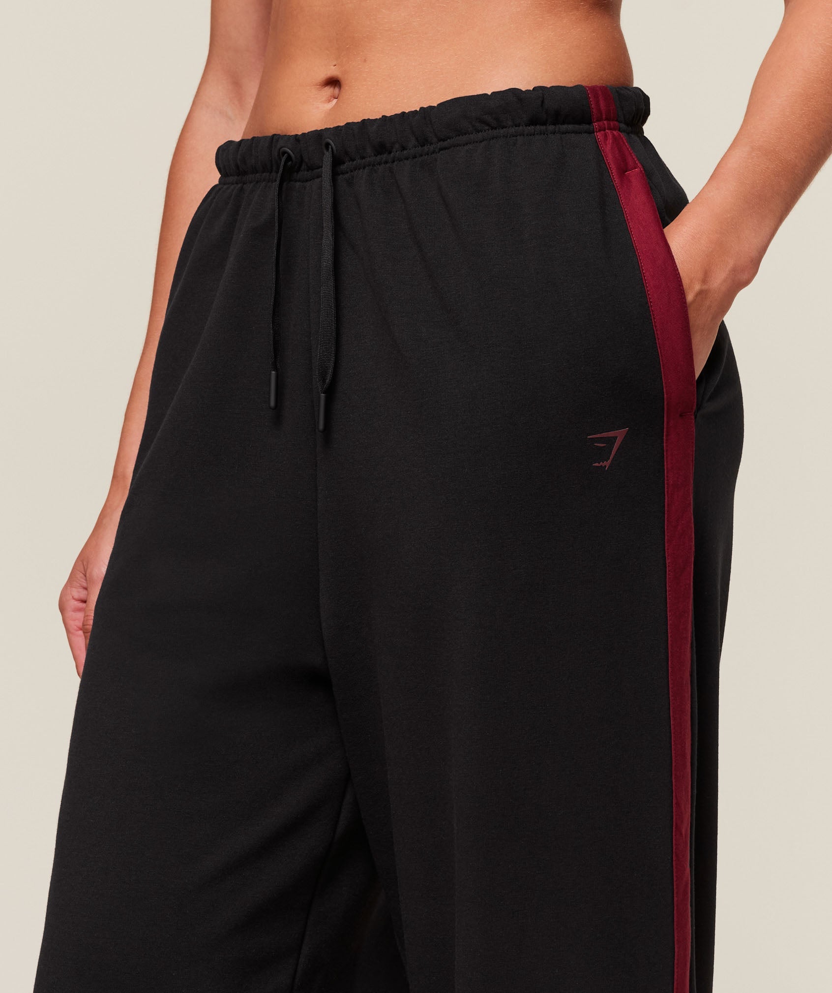 Retro Stripe Snap Pant - Black/Sets Red