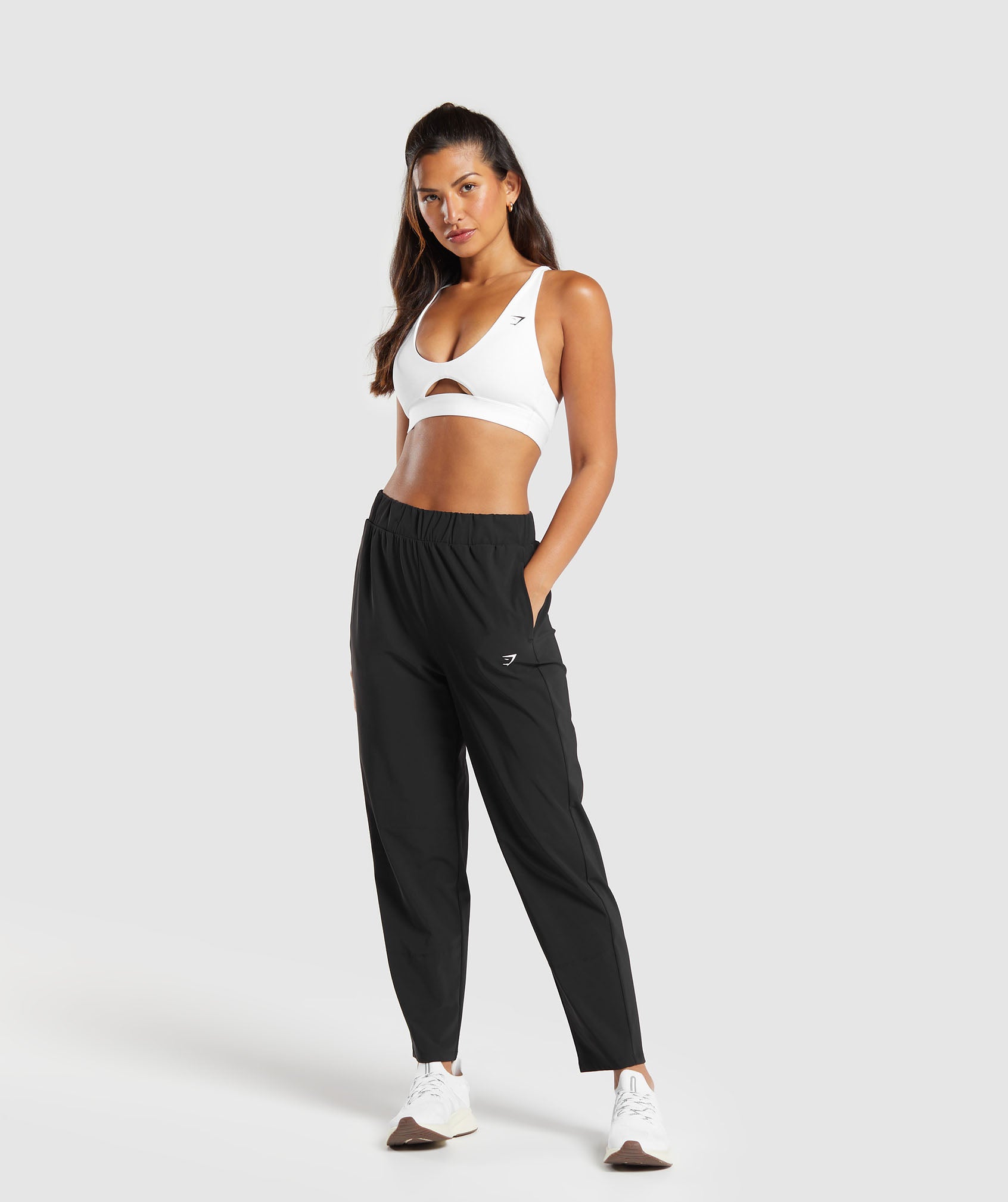 Tapered Woven Pants - Black