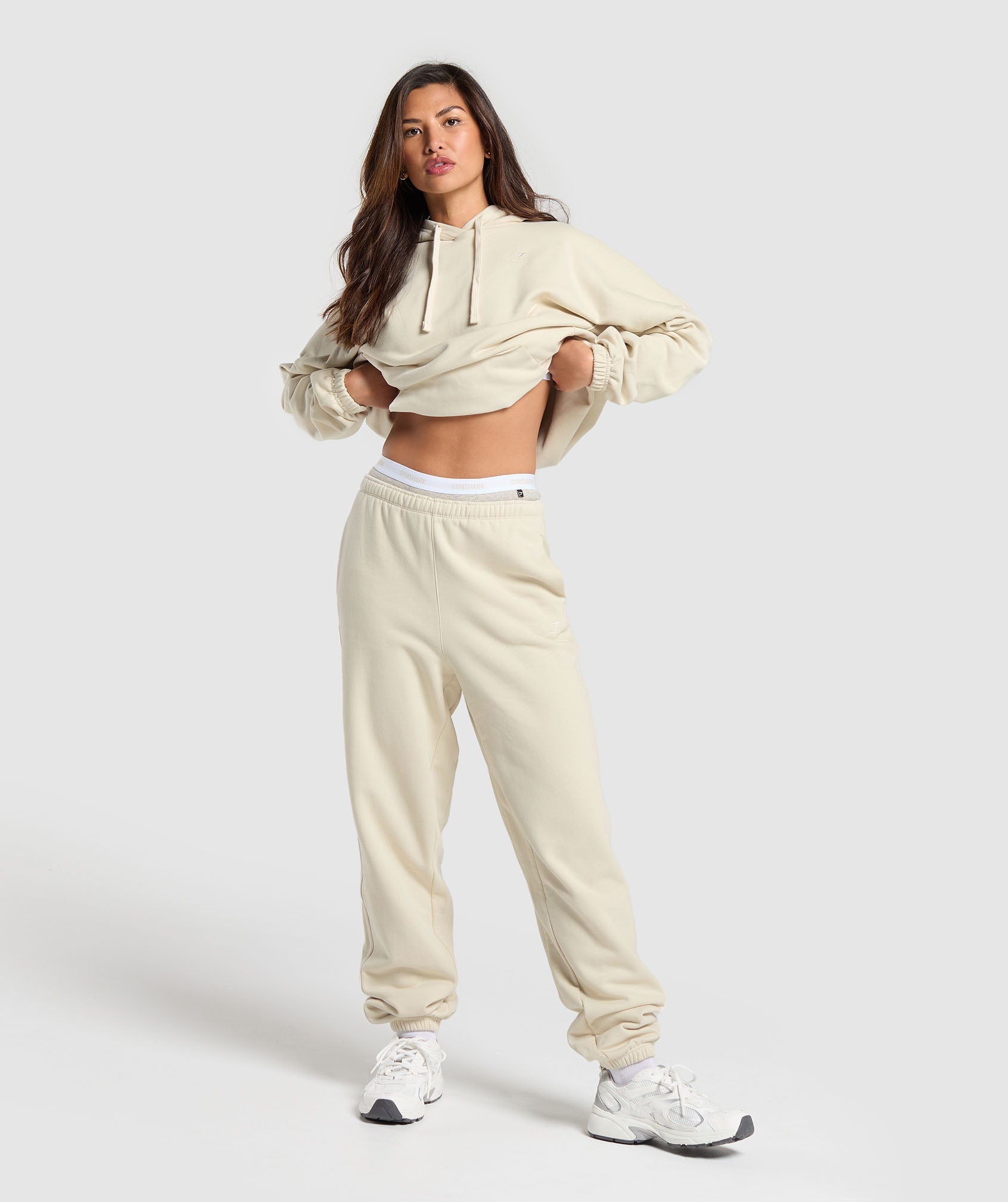 Fleece Joggers - Ecru White