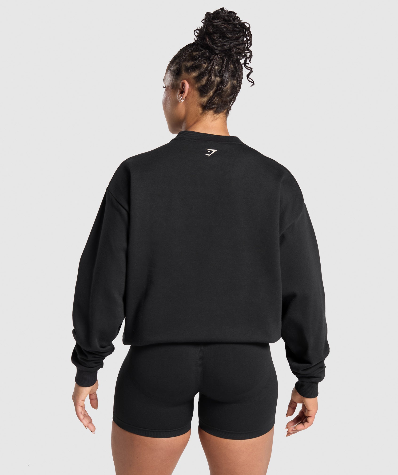 Lifting Essentials Graphic Brushed Oversized Sweatshirt - Black