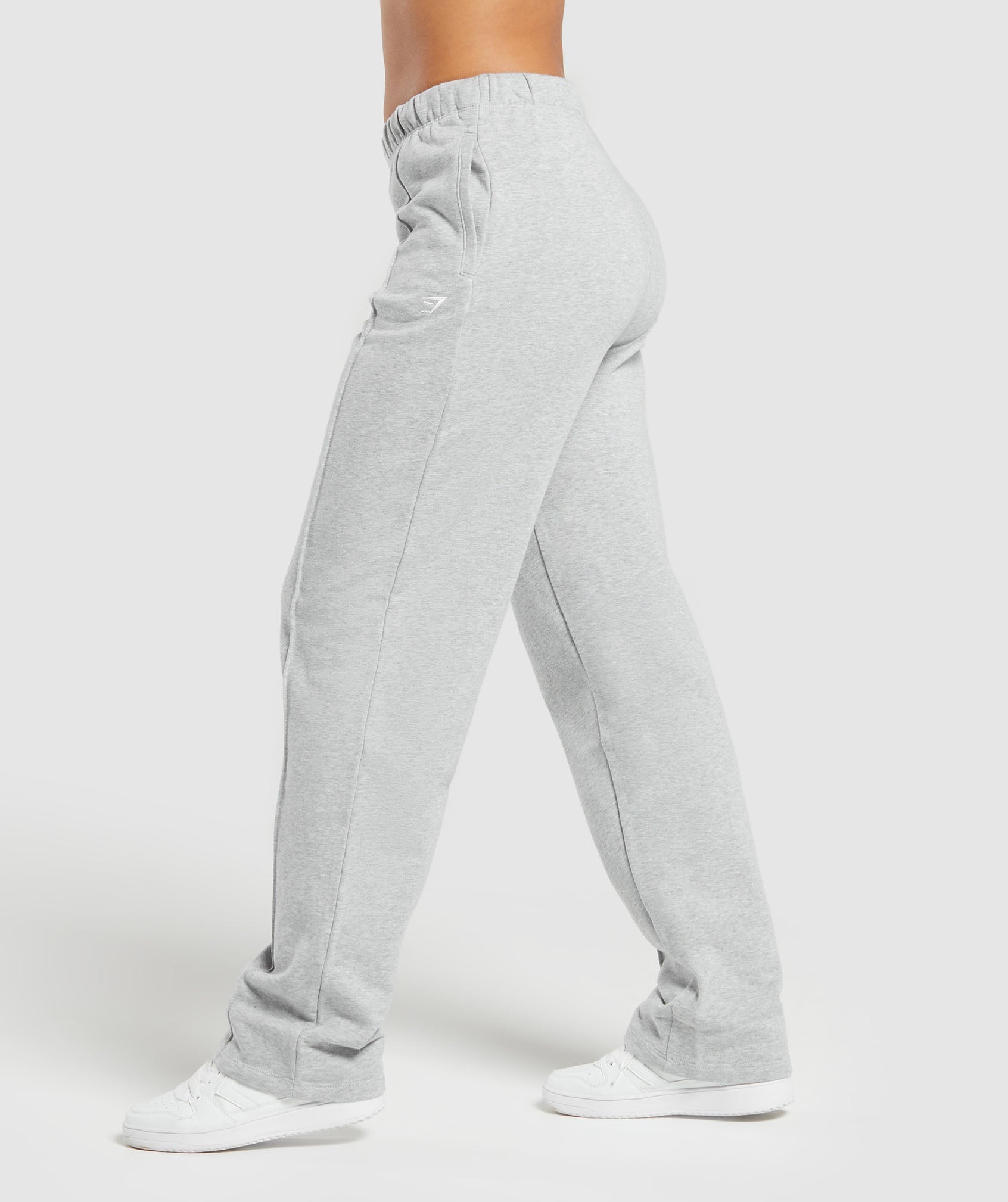 Lifting Straight Leg Joggers - Light Grey Core Marl