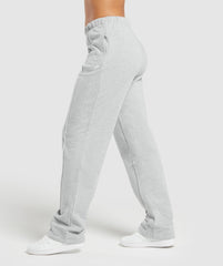 Lifting Straight Leg Joggers - Light Grey Core Marl
