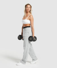 Lifting Straight Leg Joggers - Light Grey Core Marl