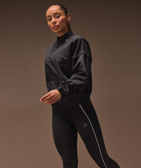 Running 1/4 Zip Track Top - Black
