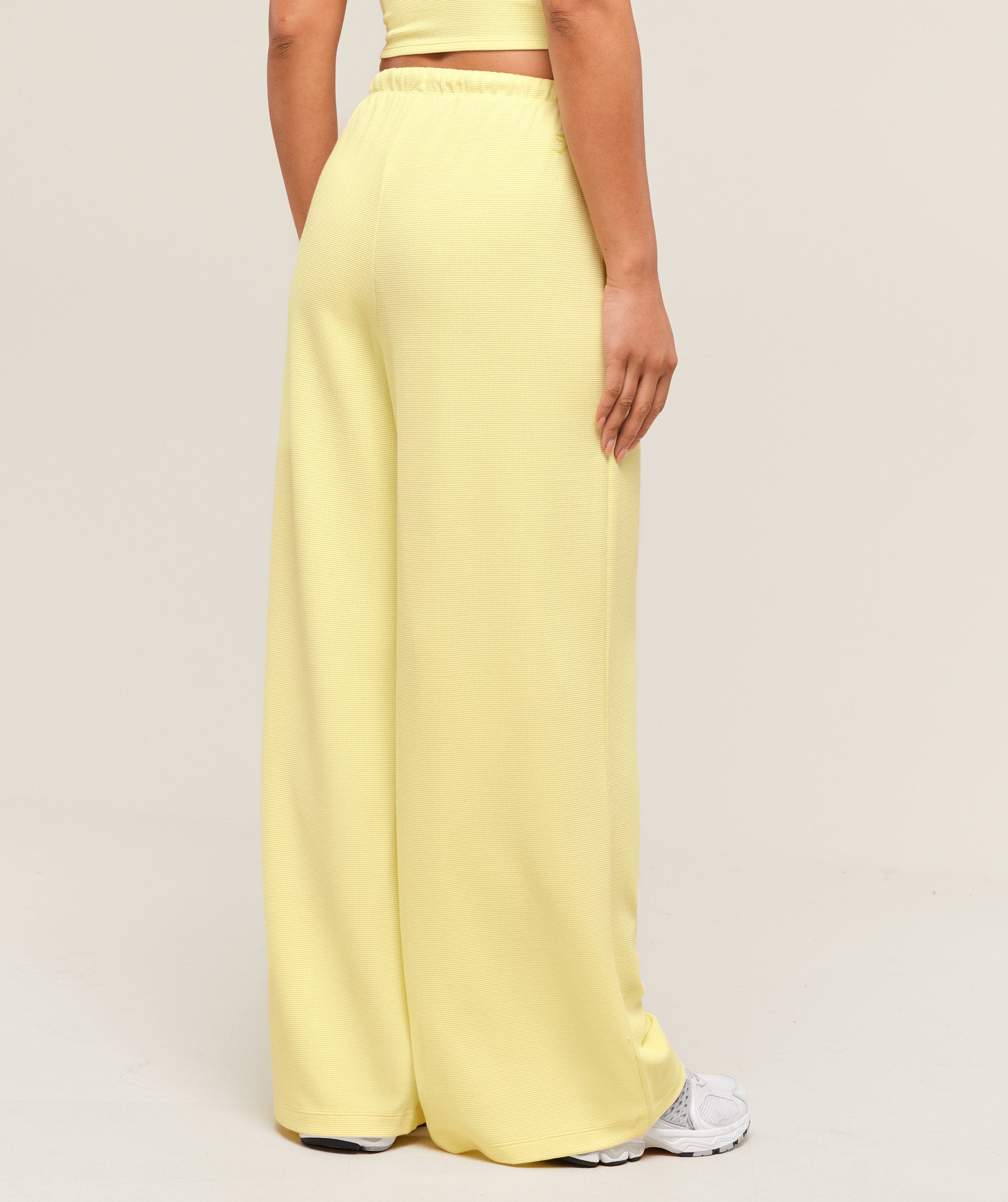 Waffle Wide Leg Pants - Refresh Yellow