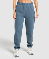 Embroidered Logo Oversized Joggers - Cargo Blue