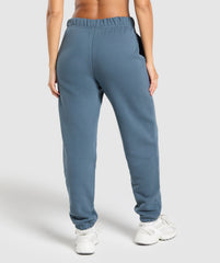 Embroidered Logo Oversized Joggers - Cargo Blue
