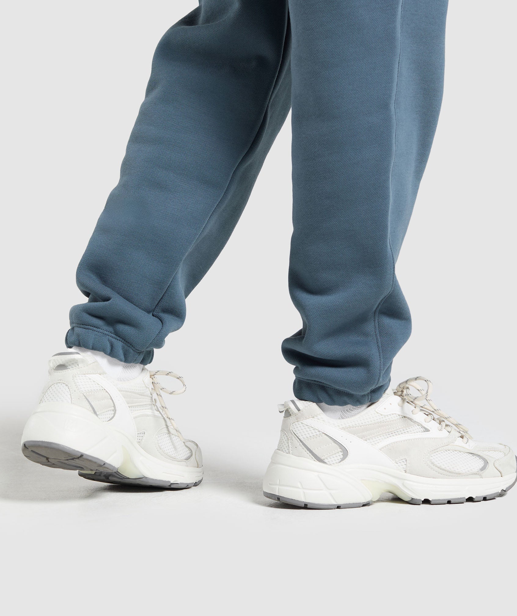 Embroidered Logo Oversized Joggers - Cargo Blue