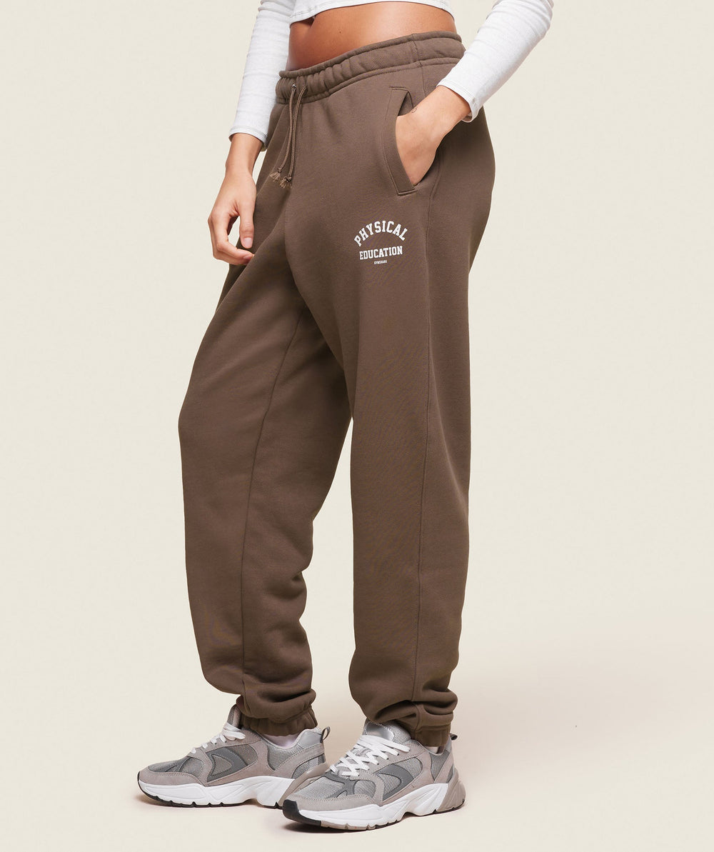 Phys Ed Logo Sweatpants - Penny Brown
