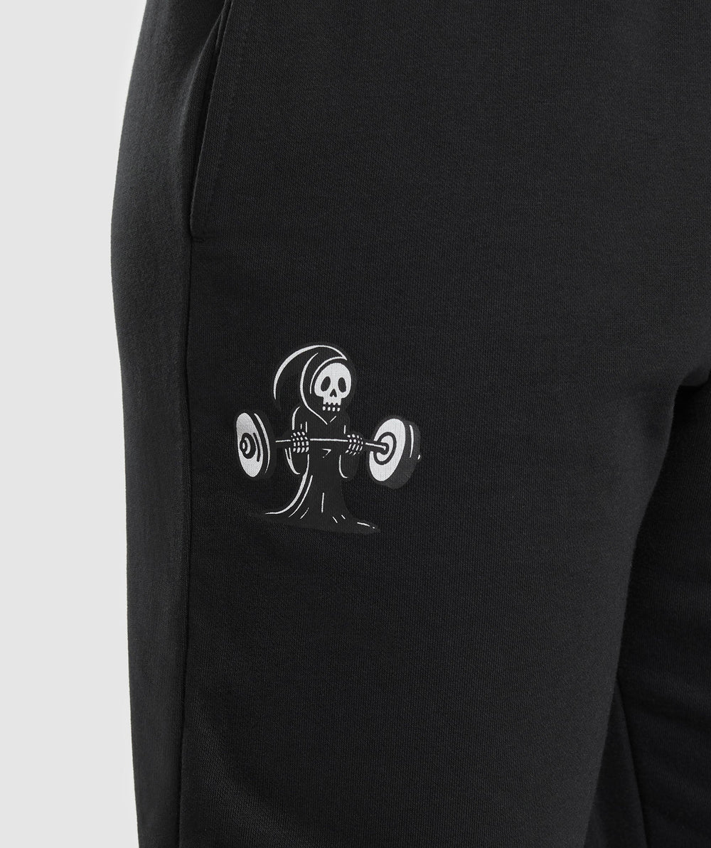 Graphic Reaper Oversized Joggers - Black