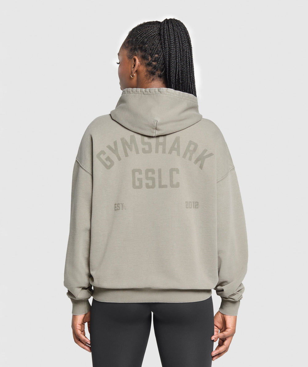 GSLC Graphic Oversized Hoodie - Linen Brown