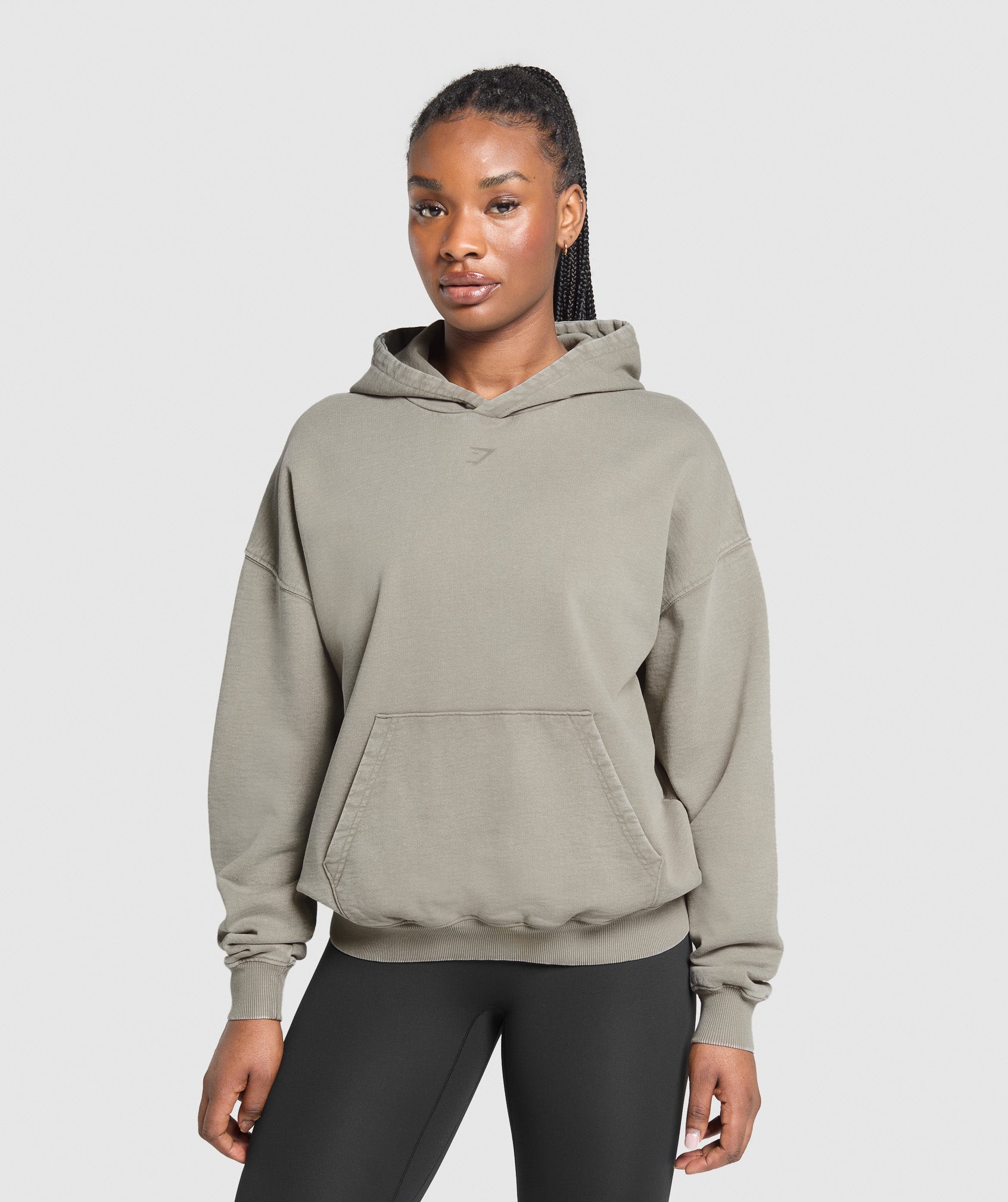GSLC Graphic Oversized Hoodie - Linen Brown