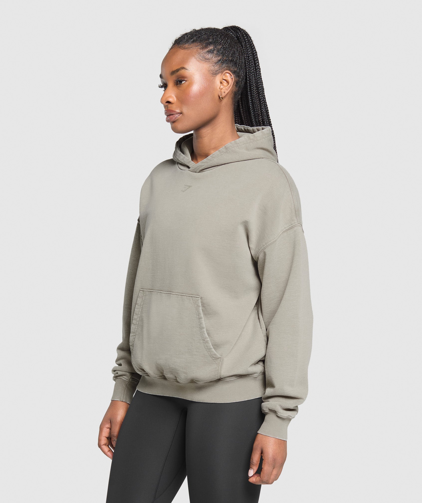 GSLC Graphic Oversized Hoodie - Linen Brown