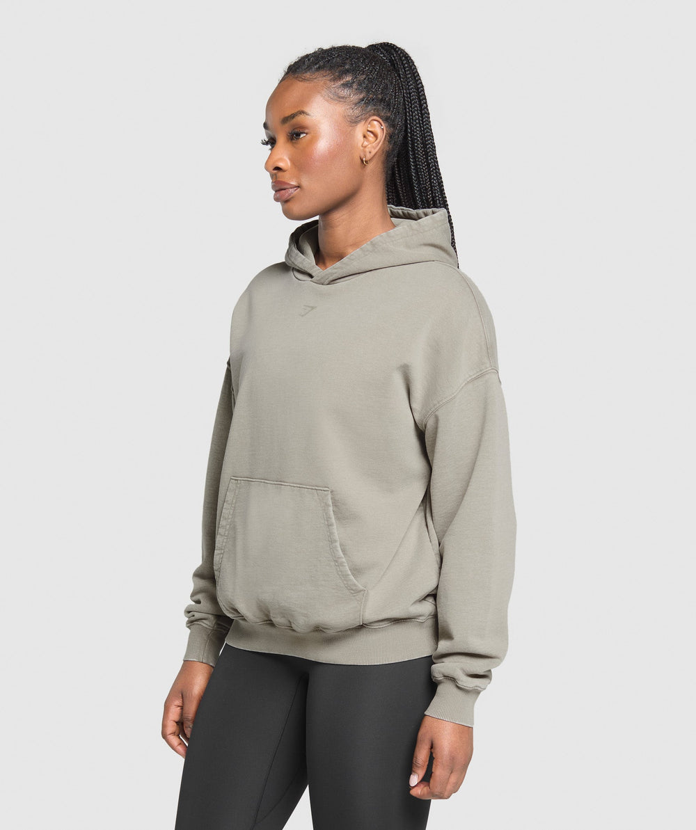 GSLC Graphic Oversized Hoodie - Linen Brown