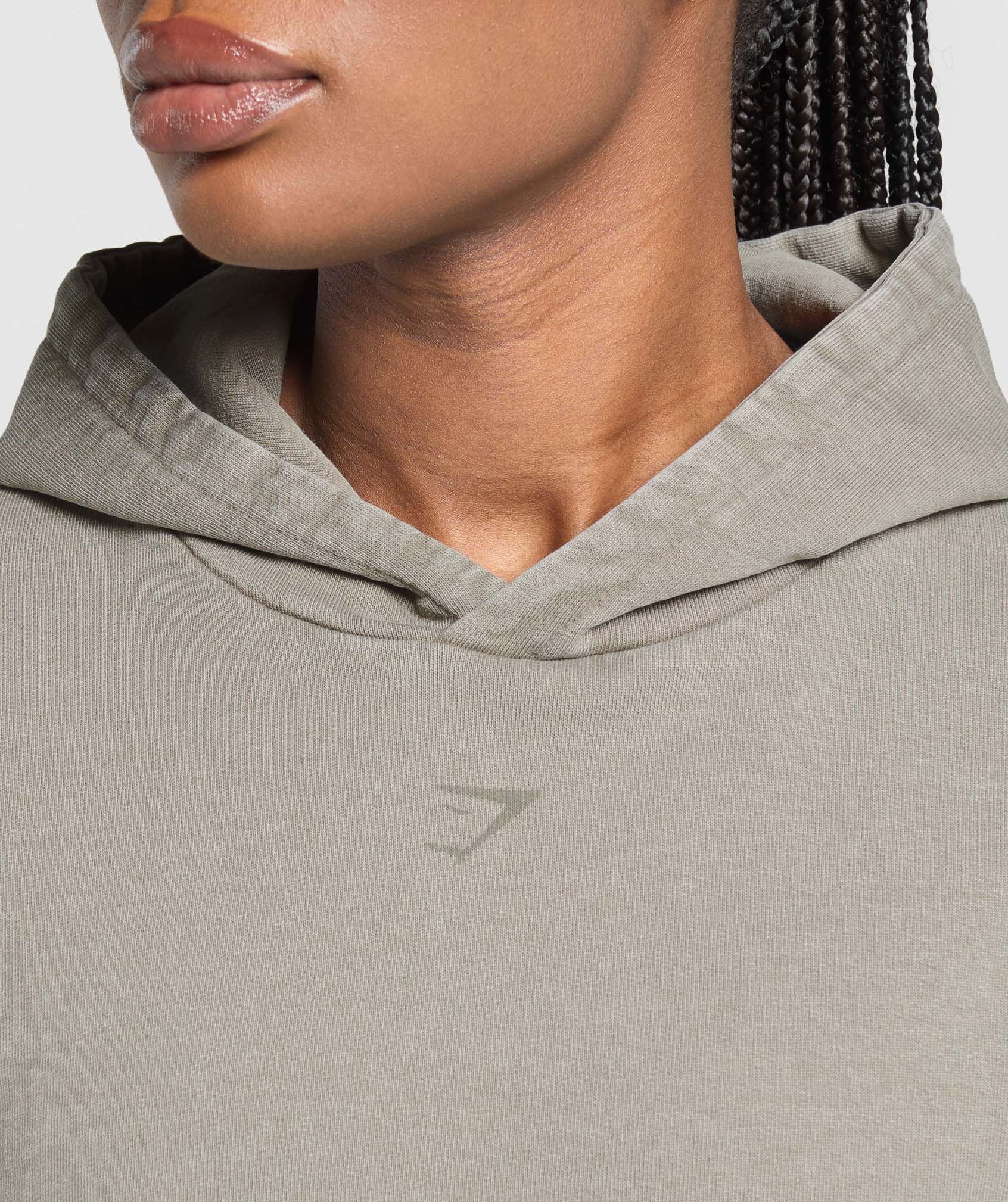 GSLC Graphic Oversized Hoodie - Linen Brown