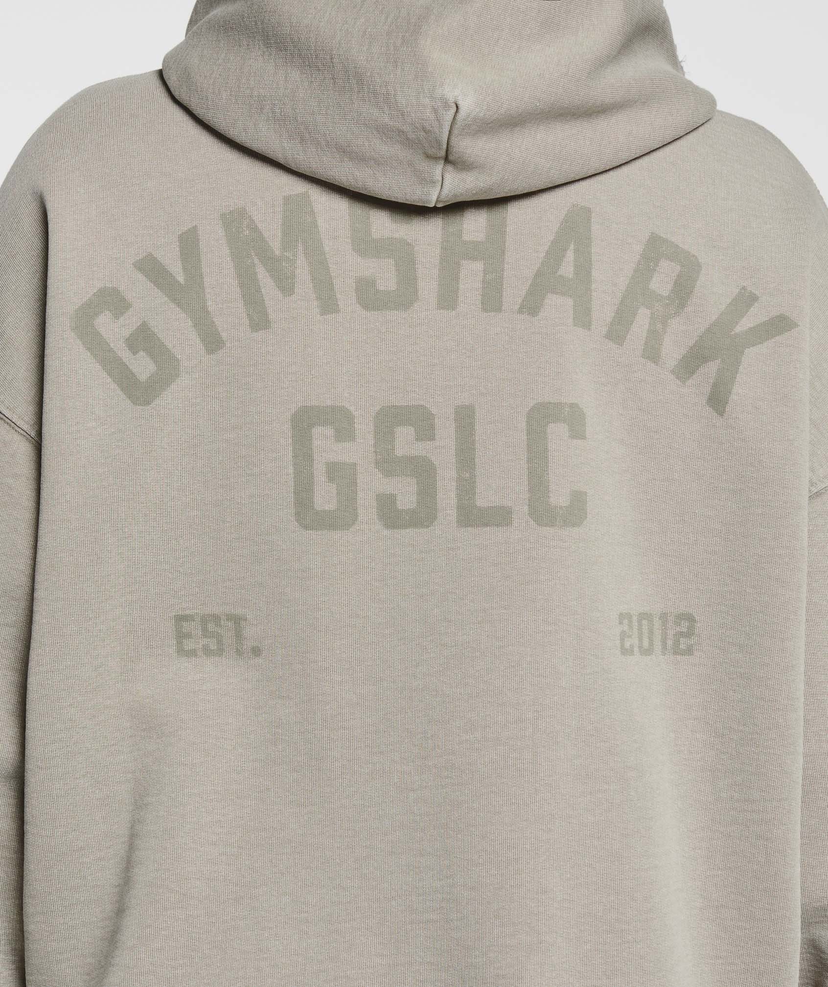 GSLC Graphic Oversized Hoodie - Linen Brown