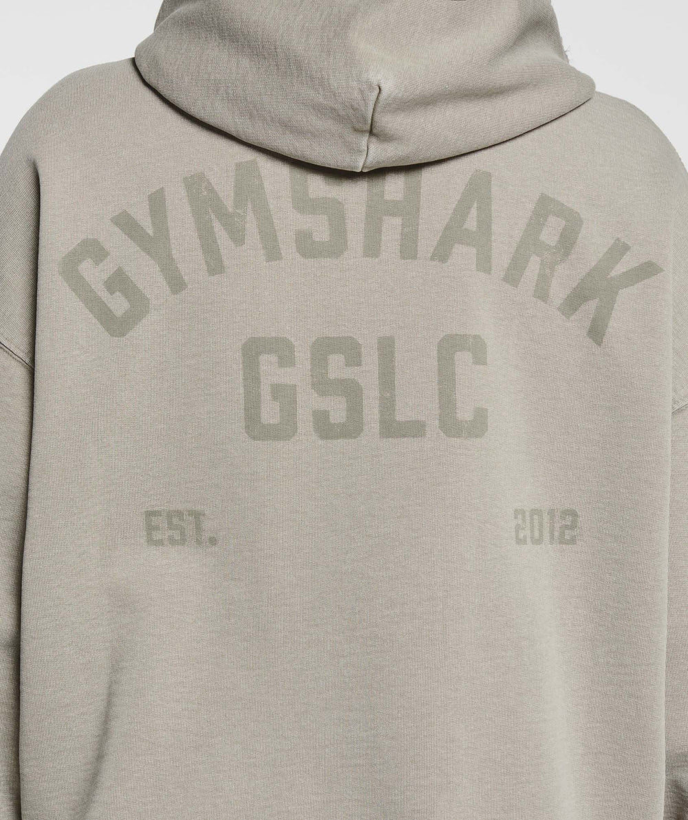 GSLC Graphic Oversized Hoodie - Linen Brown
