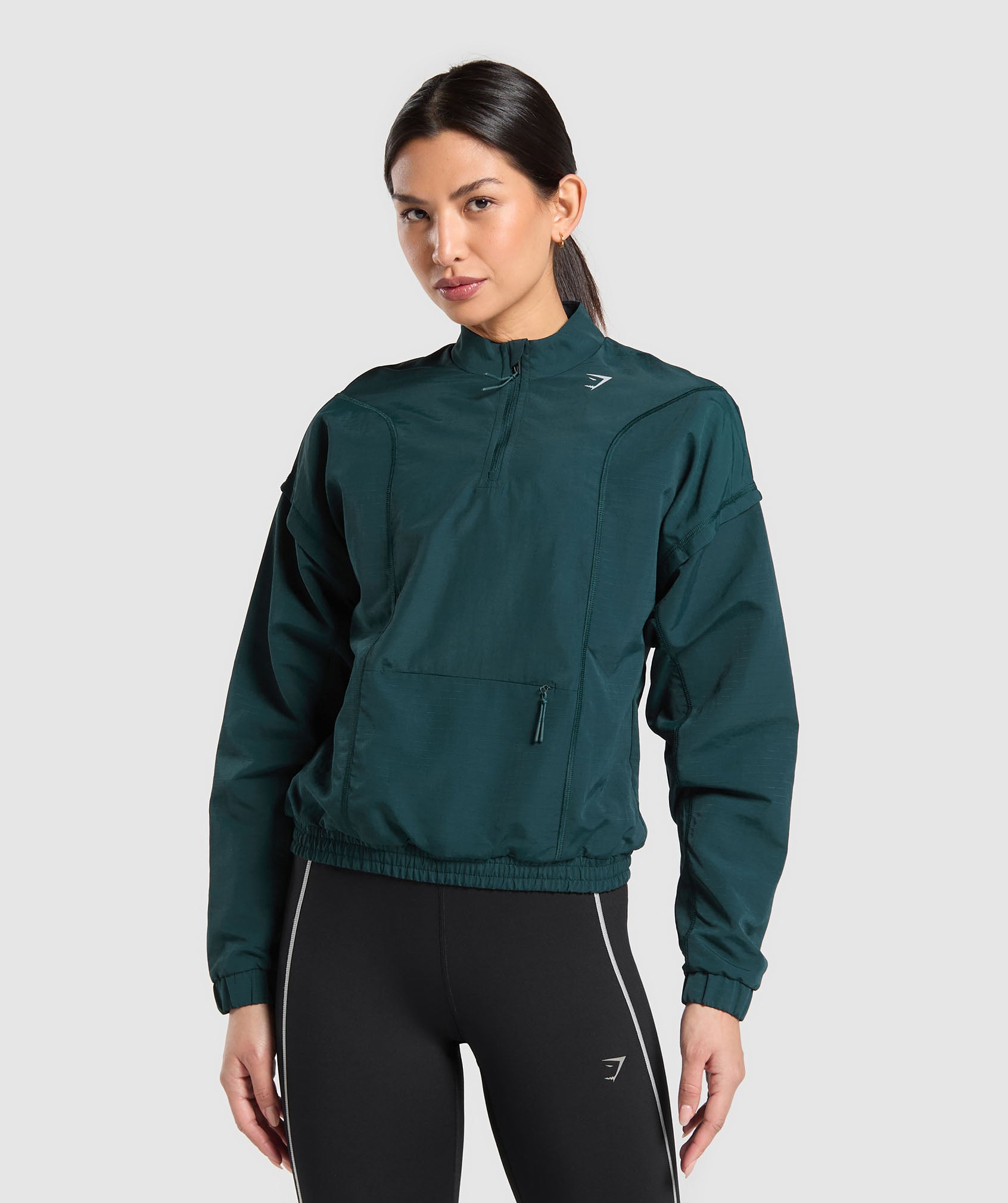 Running 1/4 Zip Track Top - Strong Teal