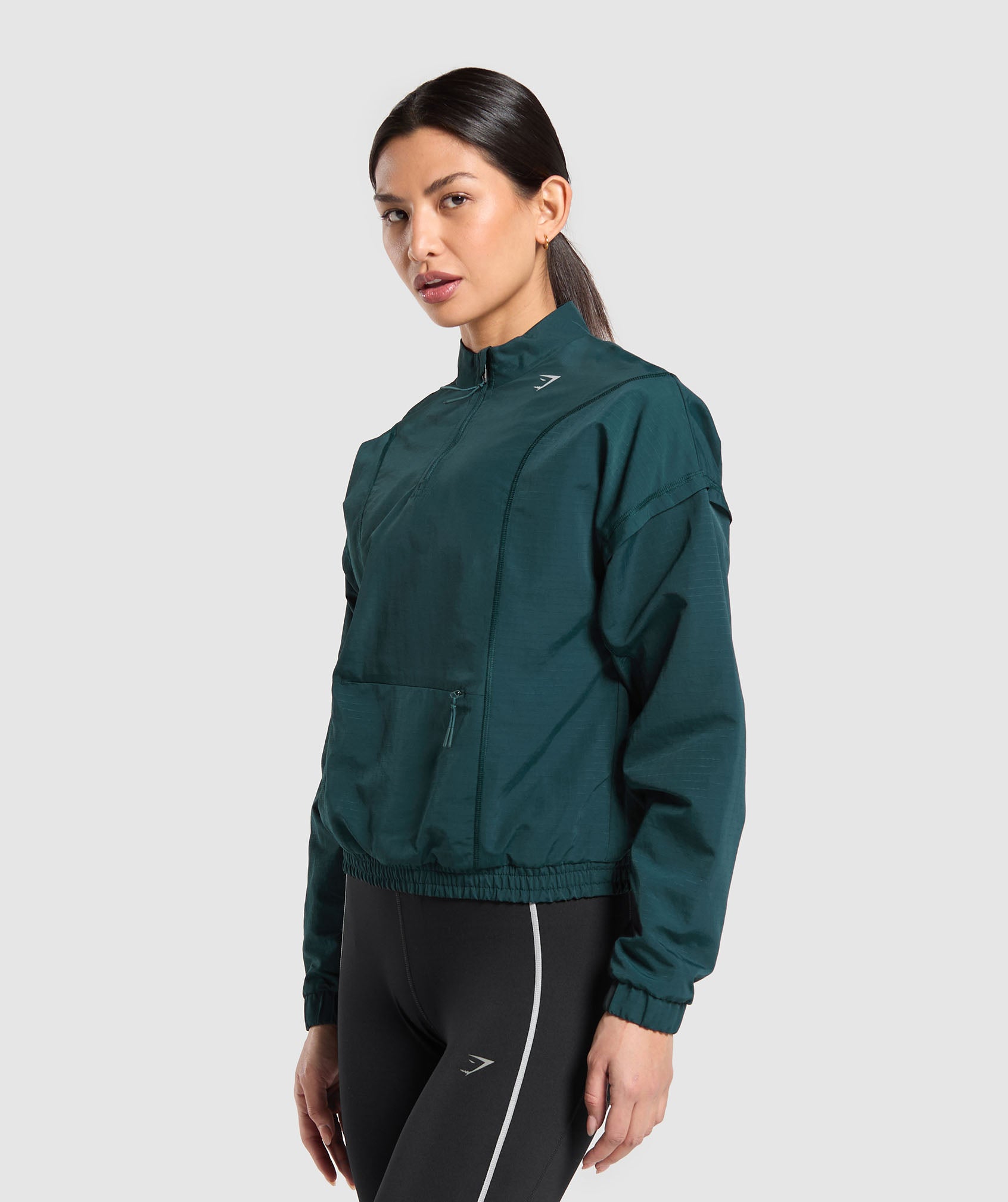 Running 1/4 Zip Track Top - Strong Teal
