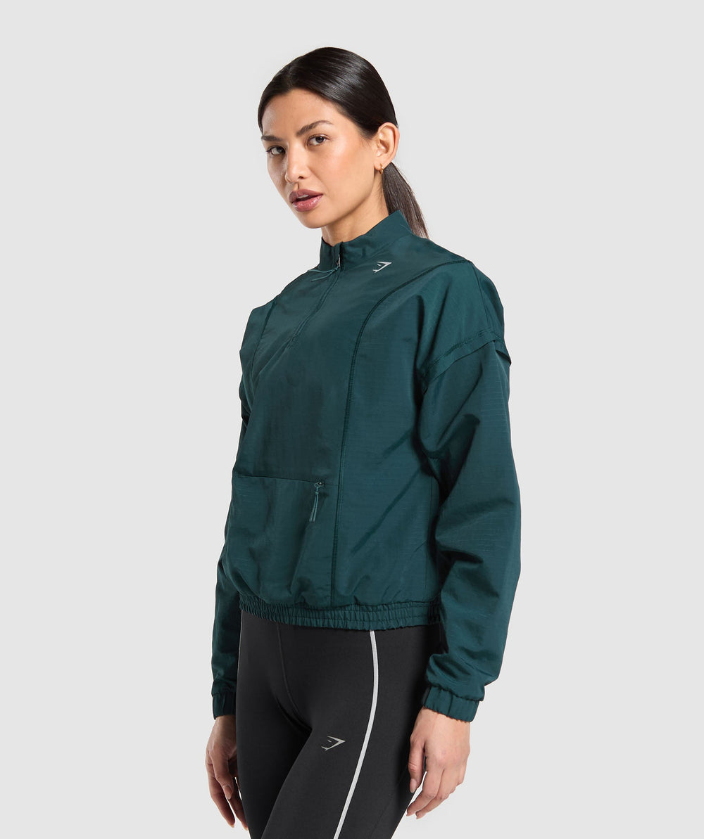 Running 1/4 Zip Track Top - Strong Teal