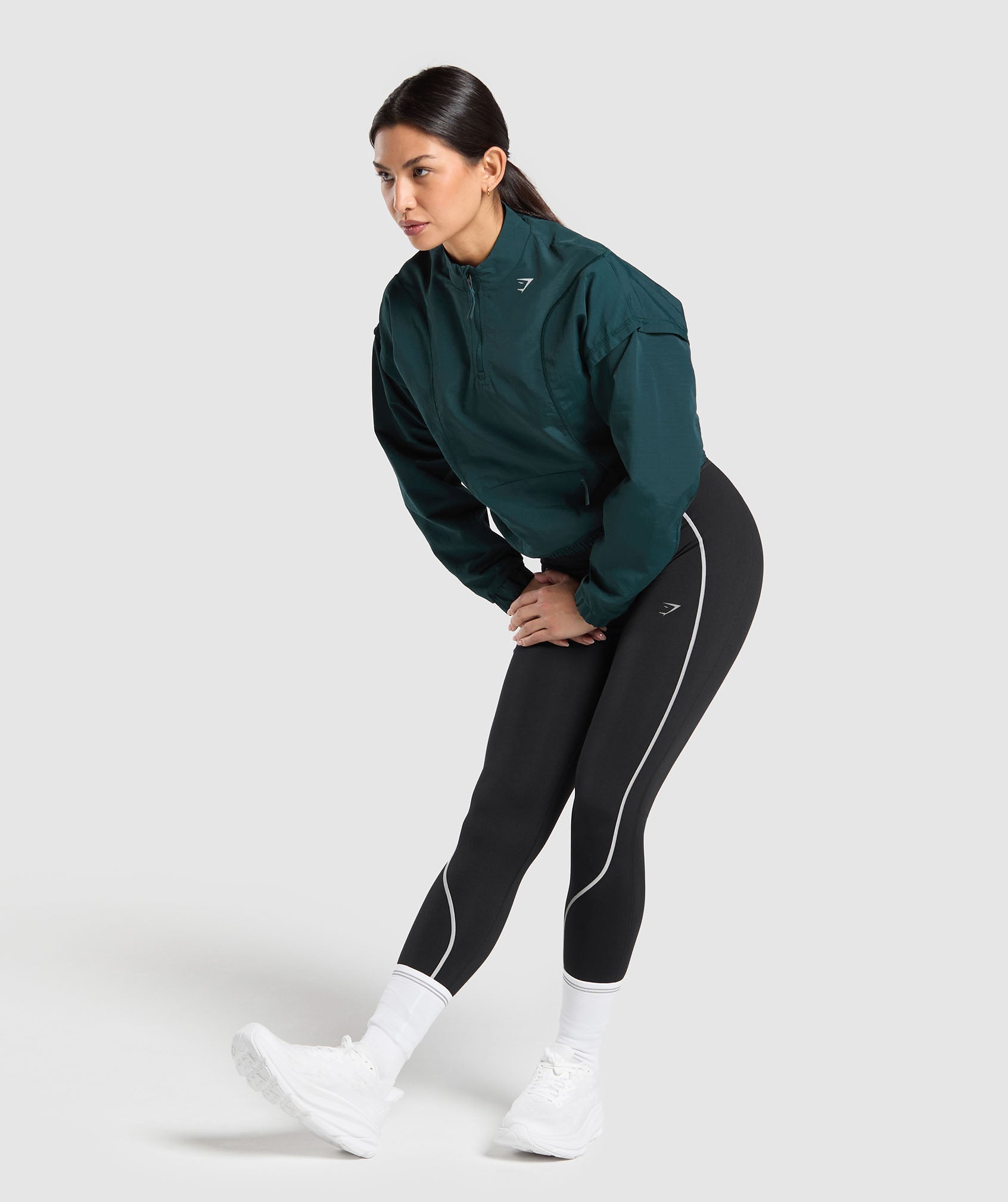 Running 1/4 Zip Track Top - Strong Teal