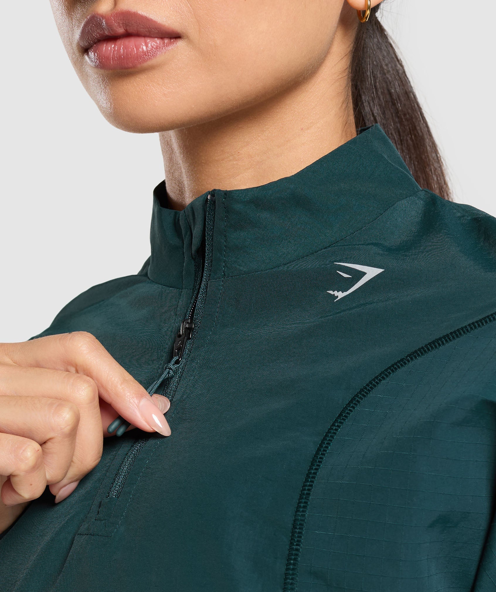 Running 1/4 Zip Track Top - Strong Teal
