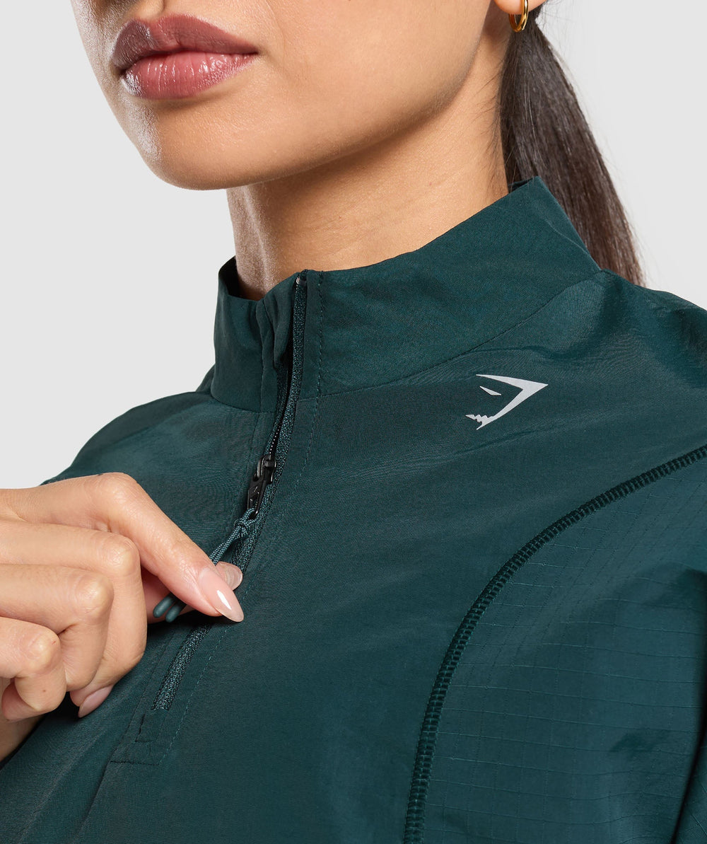 Running 1/4 Zip Track Top - Strong Teal