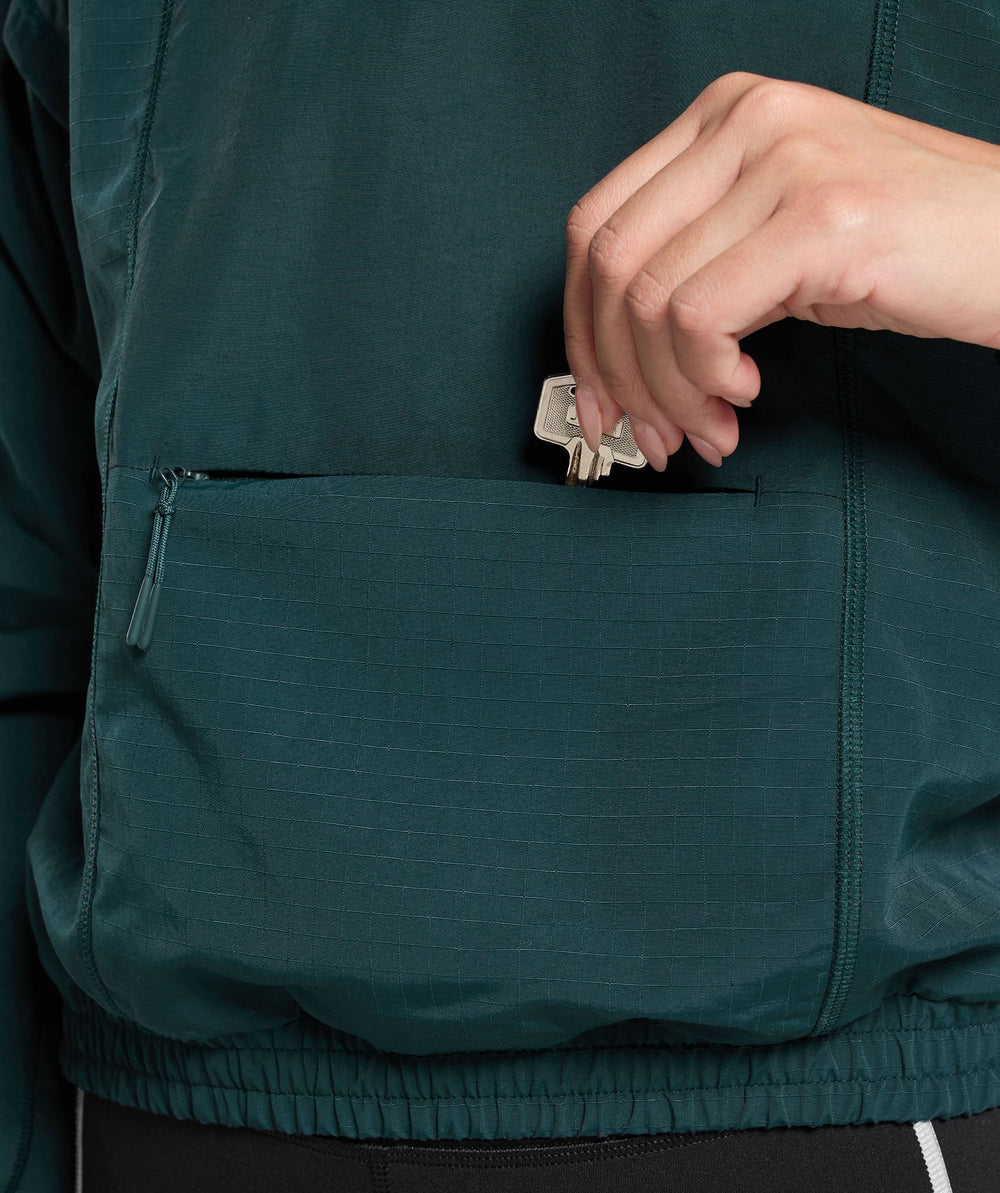 Running 1/4 Zip Track Top - Strong Teal