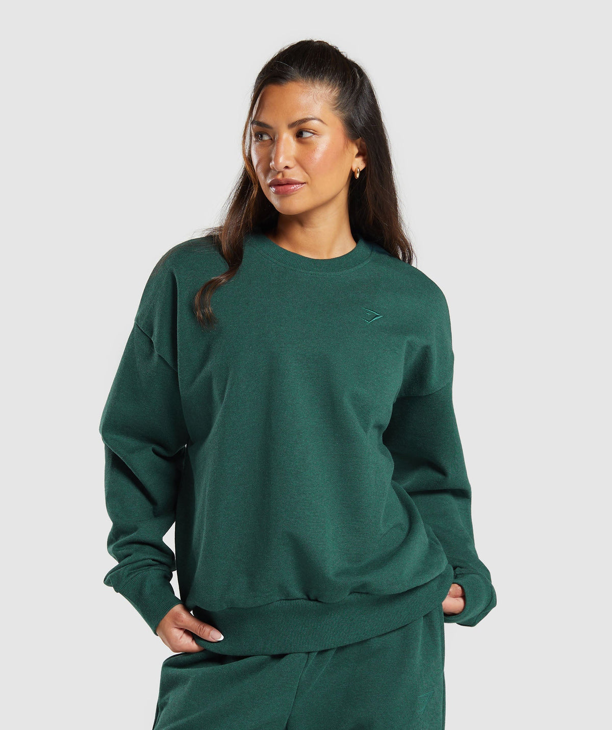 Rest Day Sweats Oversized Crew - Bros Bold Teal Marl