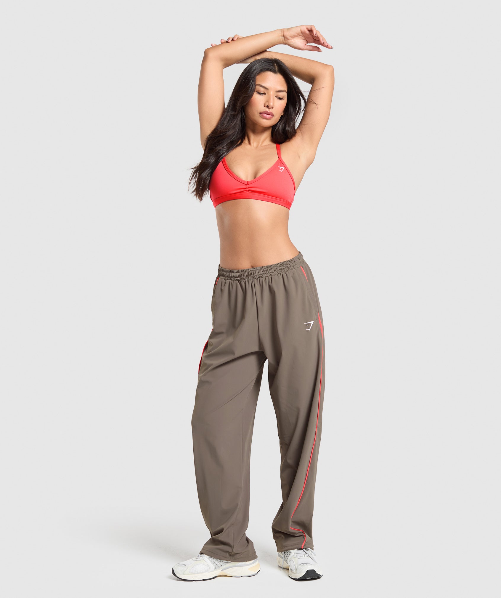 Stitch Feature Woven Pants - Camo Brown