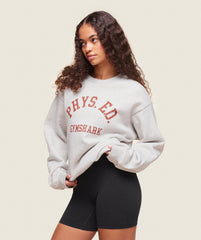 Phys Ed Crew Neck Sweatshirt - Light Grey Core Marl