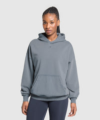GSLC Graphic Oversized Hoodie   - Iron Blue