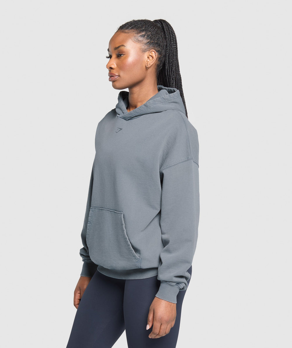 GSLC Graphic Oversized Hoodie   - Iron Blue
