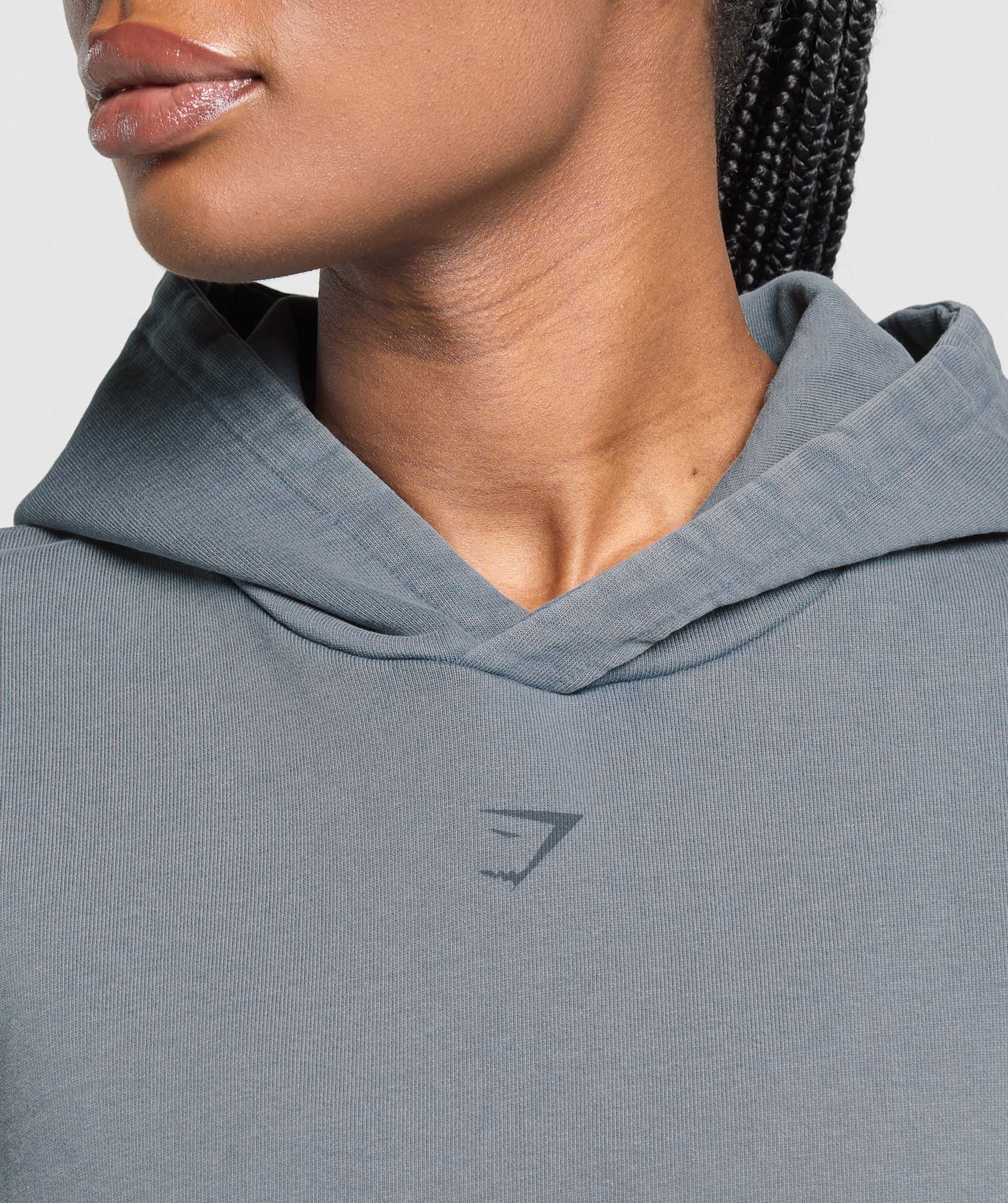 GSLC Graphic Oversized Hoodie   - Iron Blue