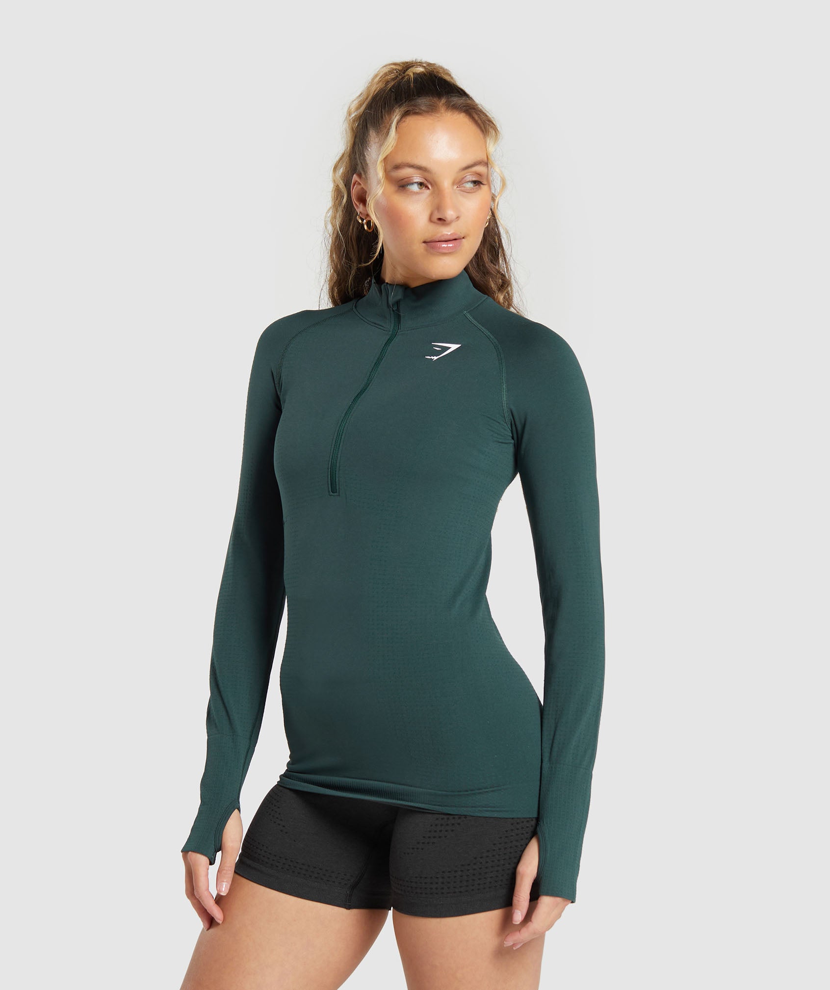 Vital 1/2 Zip - Woodland Green Marl