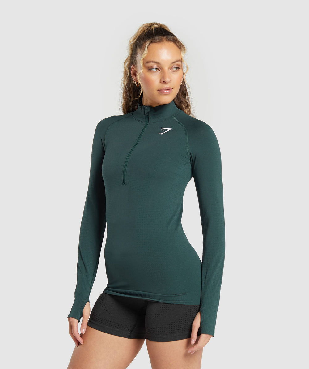Vital 1/2 Zip - Woodland Green Marl