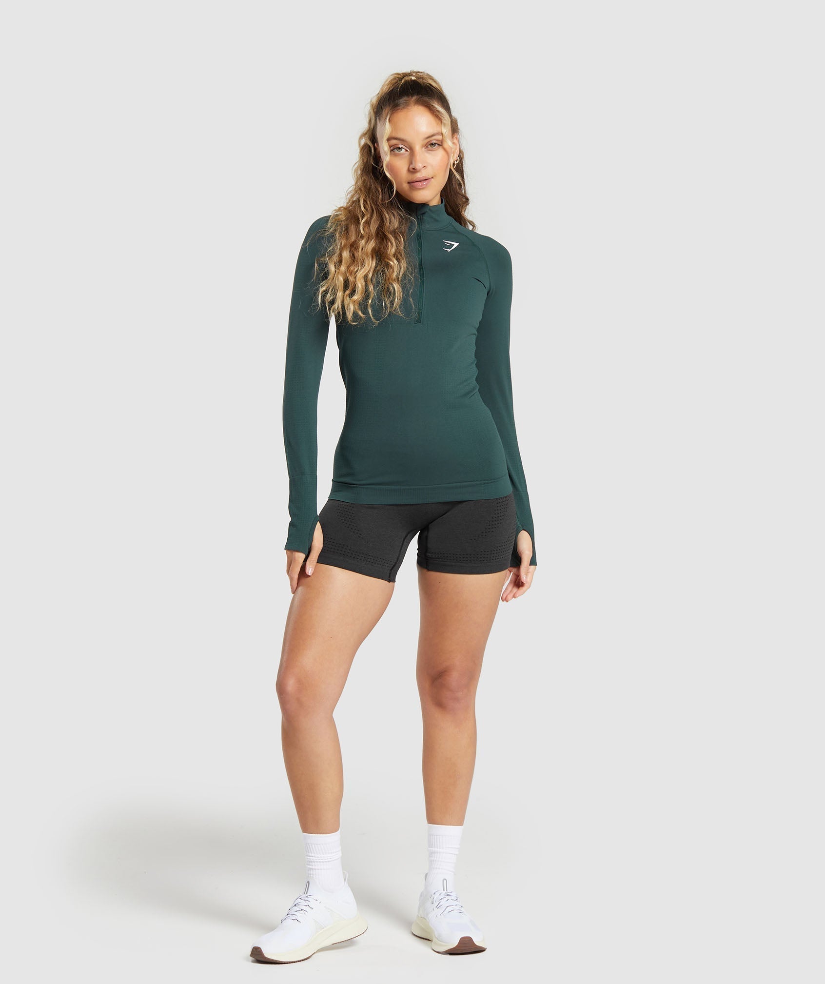Vital 1/2 Zip - Woodland Green Marl