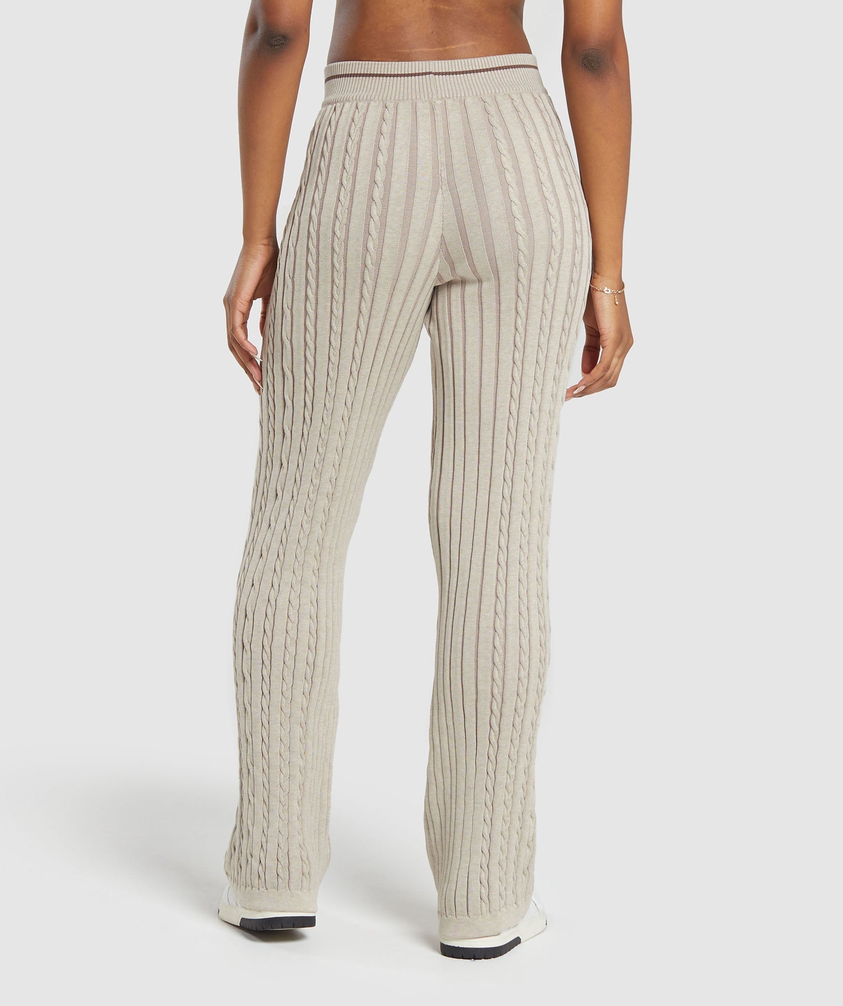 Rest Day Cable Knit Pants - Brown