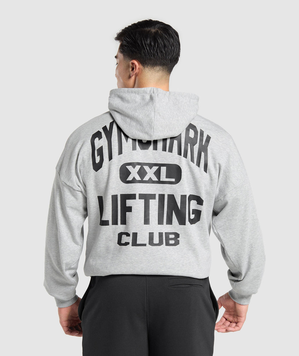 XXL Graphic Hoodie - Light Grey Core Marl