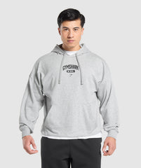XXL Graphic Hoodie - Light Grey Core Marl