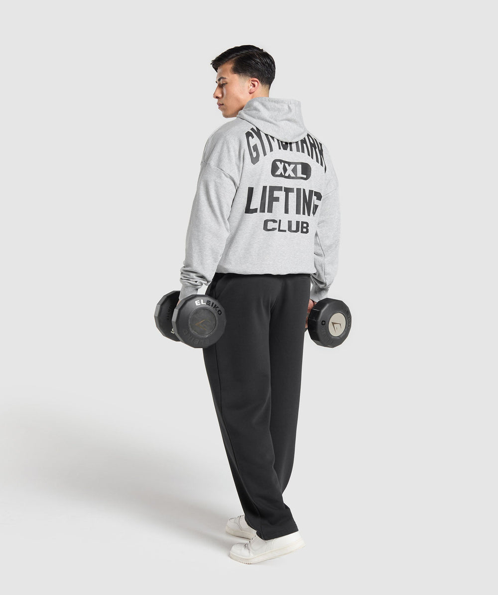 XXL Graphic Hoodie - Light Grey Core Marl
