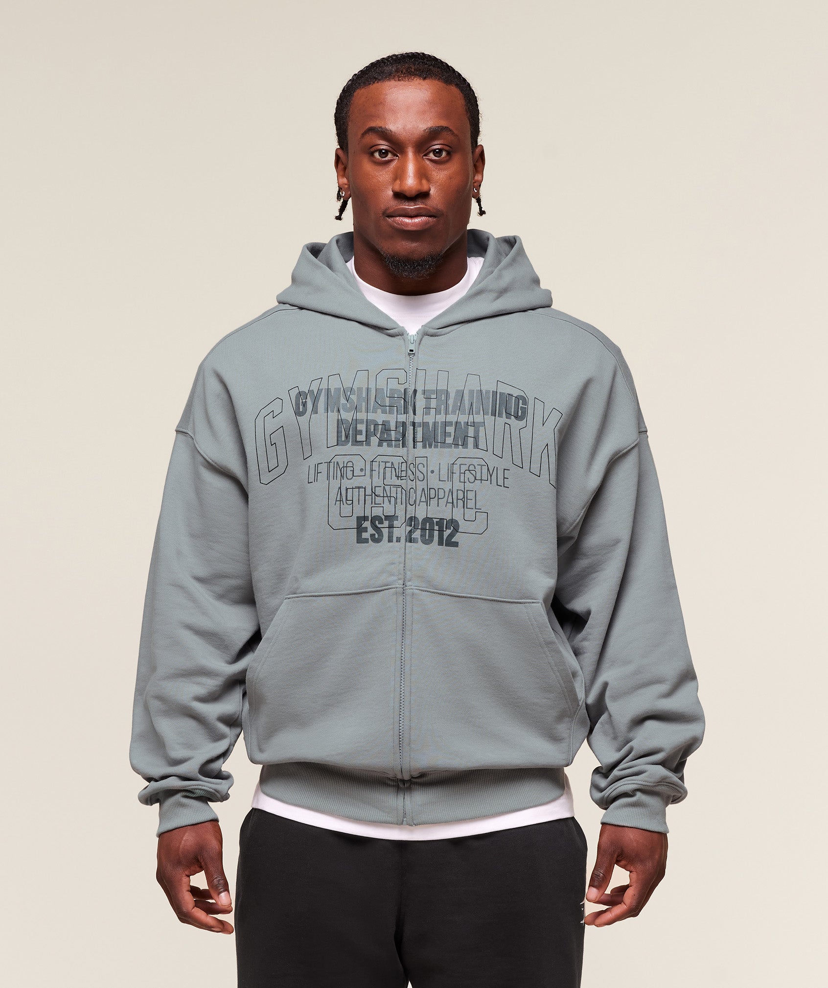 Authentic Apparel Zip Up Hoodie - Smokey Grey