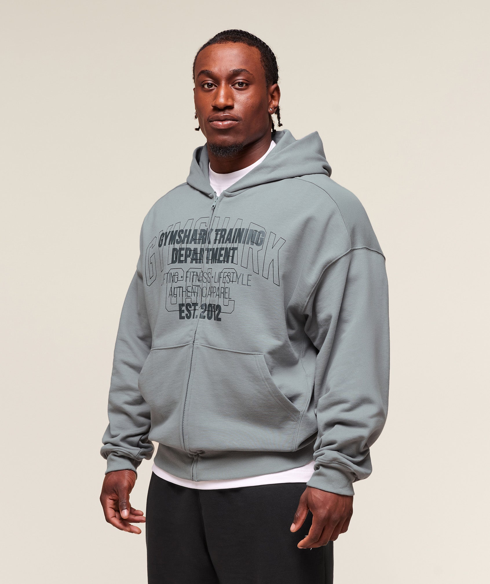 Authentic Apparel Zip Up Hoodie - Smokey Grey