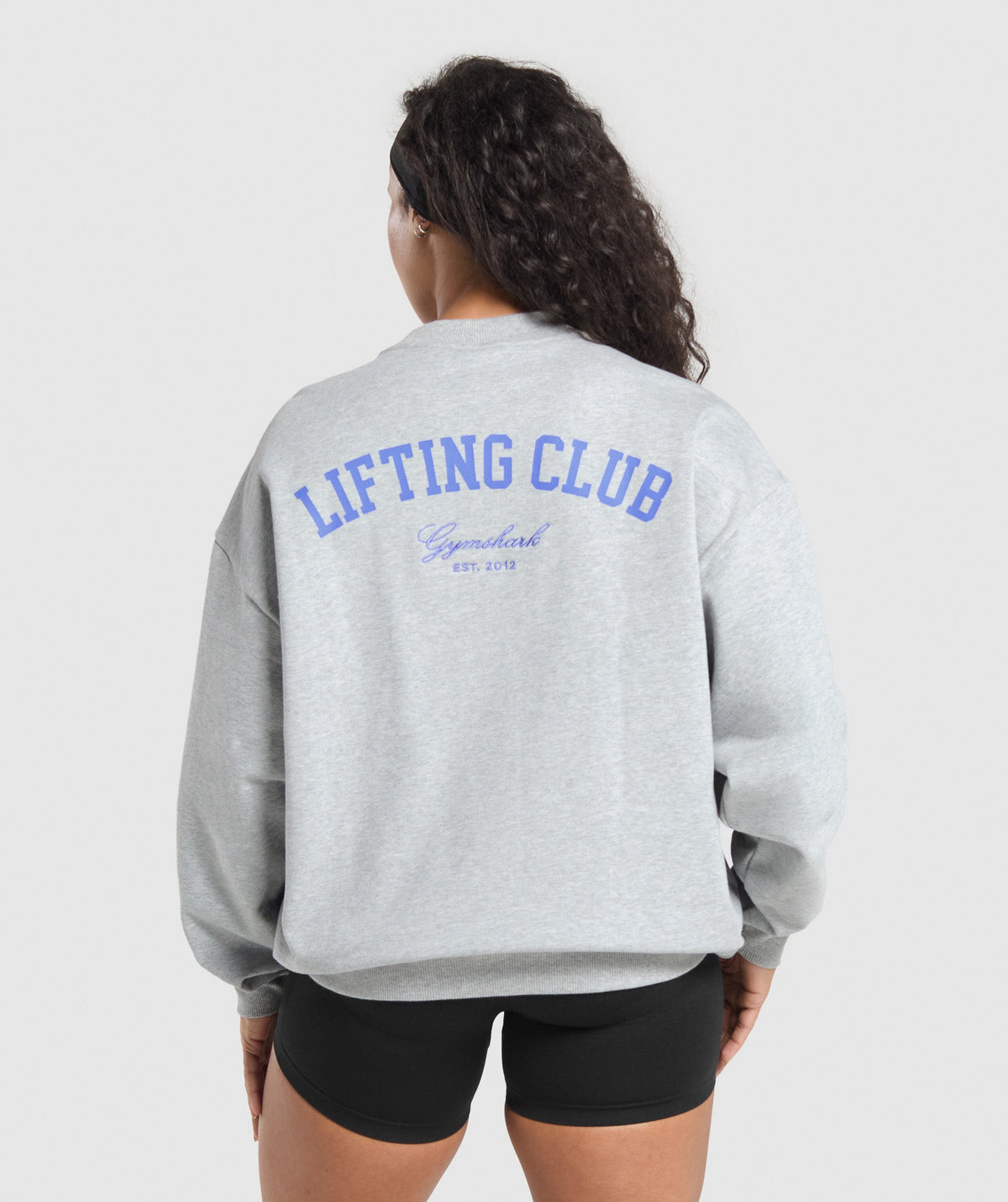 Lifting Club Oversized Sweatshirt - Light Grey Core Marl