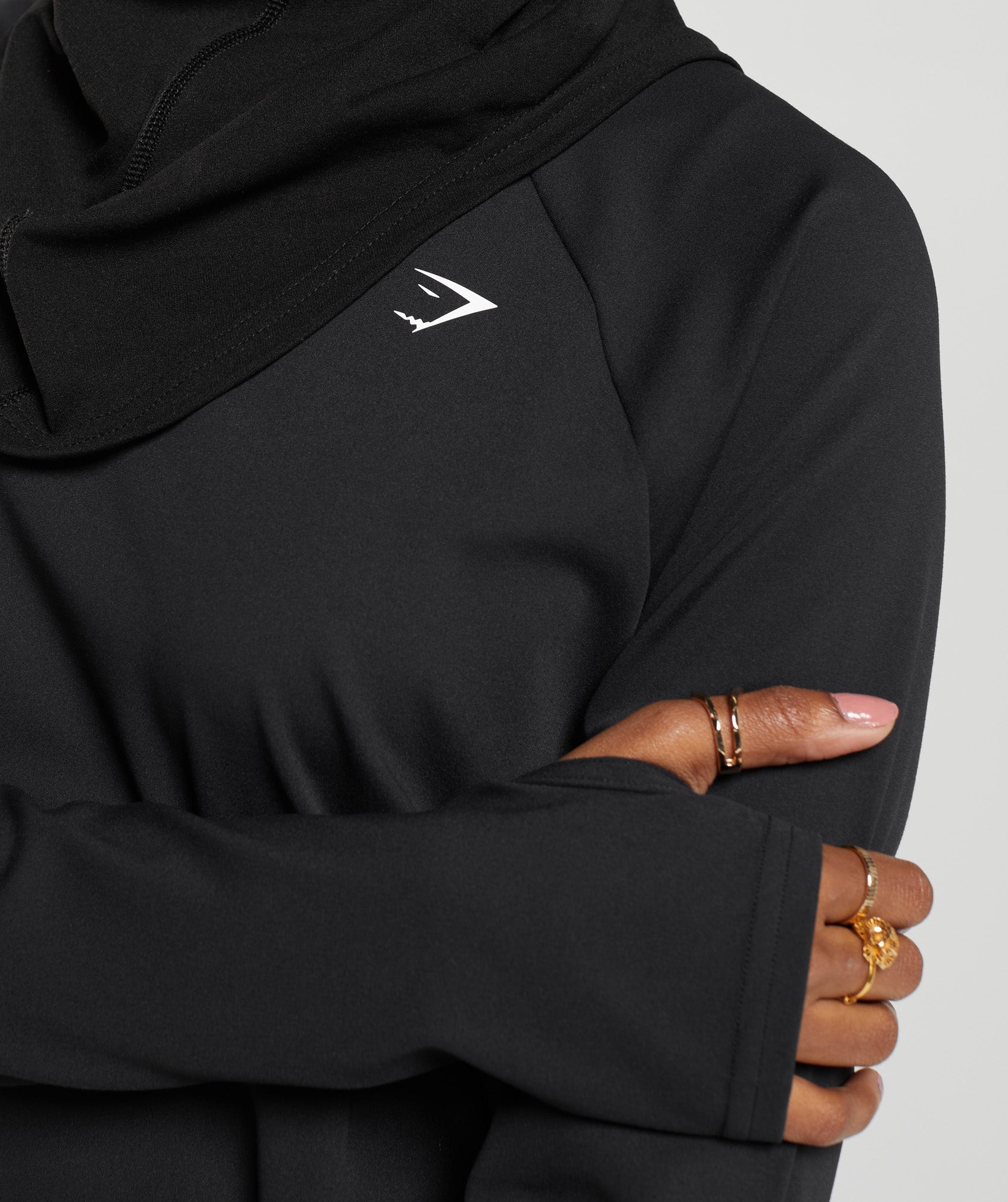 Long Line Long Sleeve Top - Black