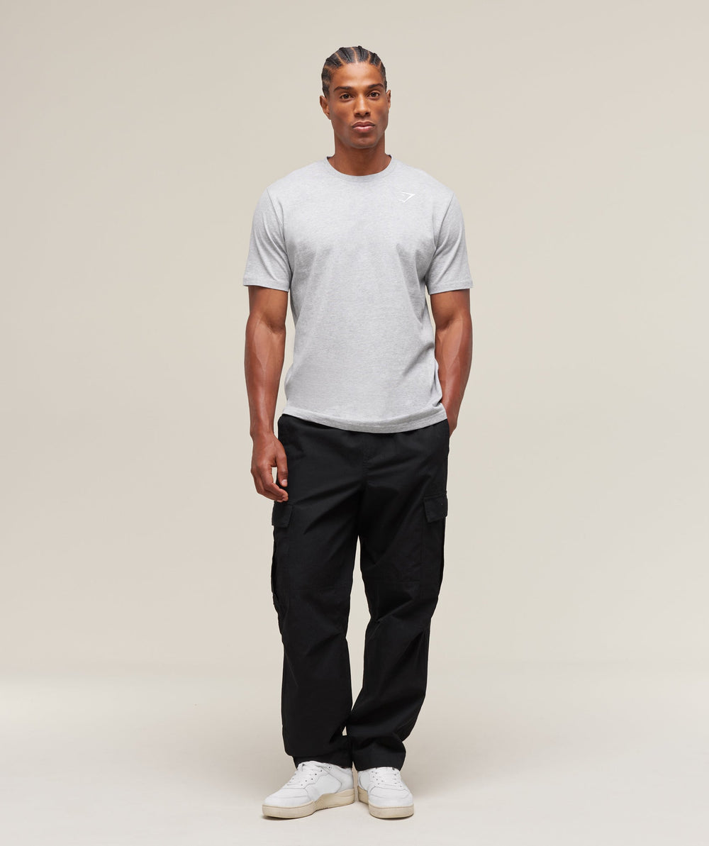 Crest T-Shirt - Light Grey Marl