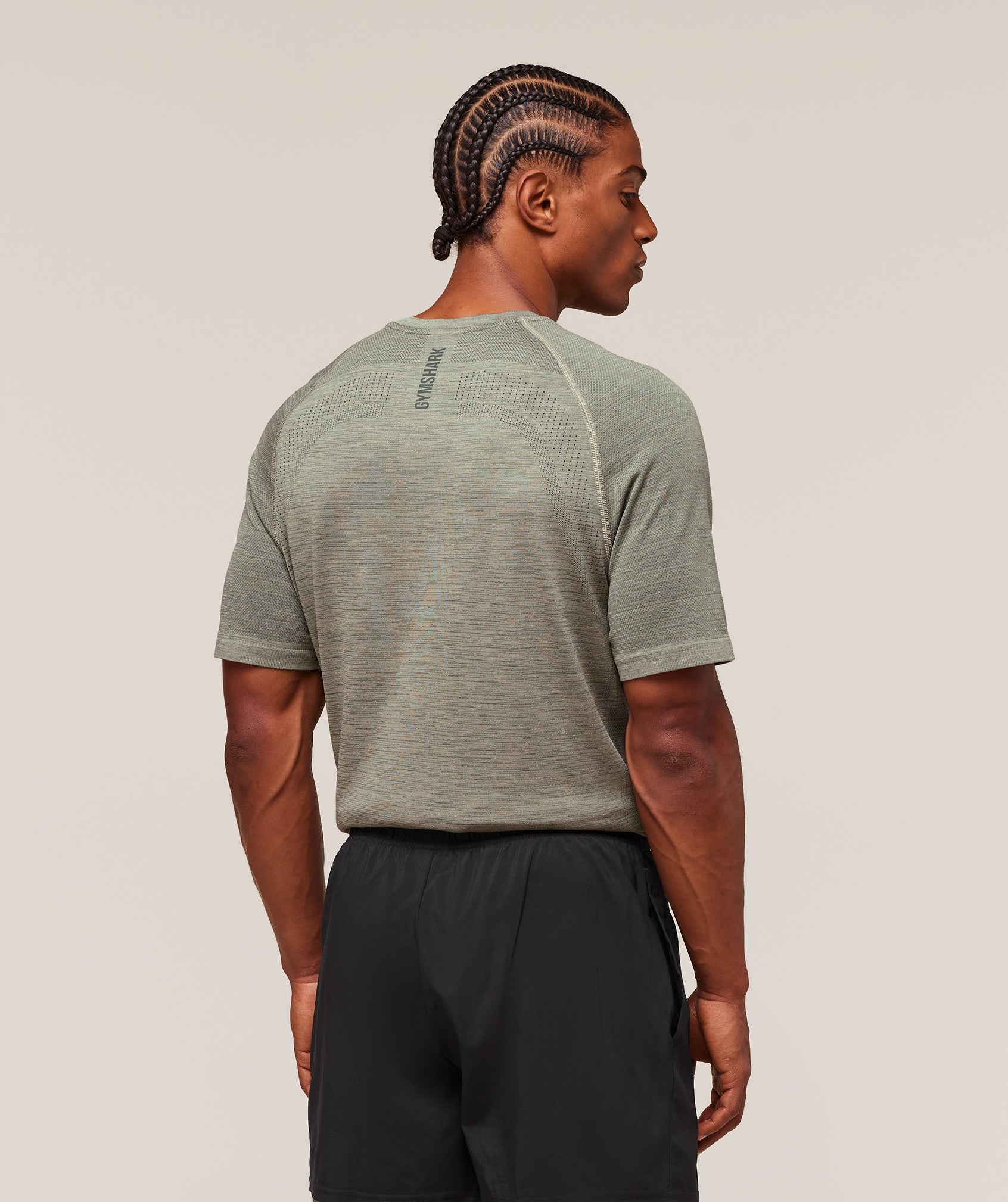 Versatile Seamless T-Shirt - Chalk Green/Slate Teal
