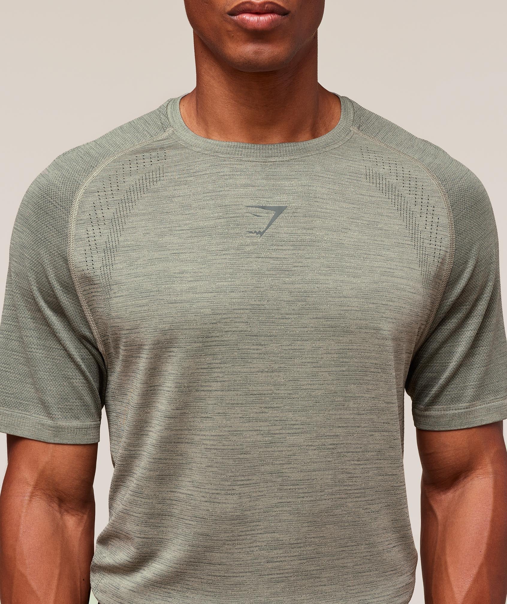 Versatile Seamless T-Shirt - Chalk Green/Slate Teal